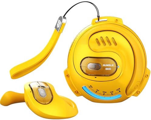 TRANSFORMERS Open Ear Earbuds with Ear Hooks,Open Ear Headphone True Wireless Earbuds Over Ear Headphones Bluetooth 5.4 60H Play,IPX5 Waterproof for Work Fitness Running Yoga Gym, Yellow-Bumblebee
