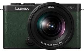 Panasonic Lumix DC-S9KE-G Full Frame Mirrorless Open Gate Vlogging Camera, 24.2MP, 6K /4K Video, 779 Point PDAF, Image Stabilisation, Free-Angle Screen, 5Ghz WiFi, Olive Green, 20-60mm (x3 Zoom) Lens