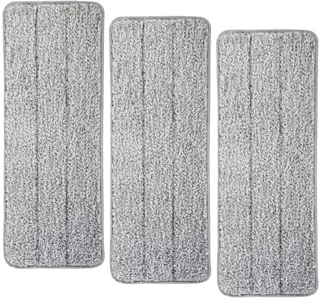 Microfibra de Repuesto para Mopa 3 Piezas Almohadillas de Fregona Reutilizables Mopa de Microfibra Cabecera de Repuesto para el Hogar, Oficina, Madera Dura, Mármol, Azulejo