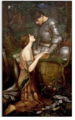 MOBYAT William Waterhouse,Lamia“ Leinwandkunst,Ölgemälde,weltberühmtes Kunstwerk,Poster,Bild,Wanddekoration,moderne Heimdekoration,85 x 50 cm,rahmenlos