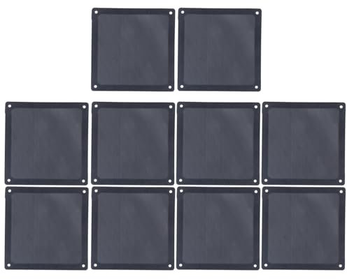 140mm PC Case Fan Dust Filter, 10pcs PVC Mesh Magnetic Fan Dust Filter, Fine Dust Filtration, for PC Case Power Suppliers, Fan Vents, Black