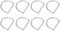 PATIKIL 2,4 Metall D-Ringe, 8 Stück 304 Edelstahl D-Ring Geschweißte Solide Dee Ringe DIY Zubehör für Gürtel Nähen Hundehalsbänder Gurtbänder, 5x50mm
