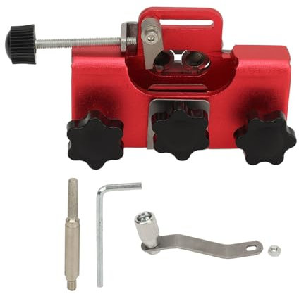 XIASABA Chainsaw Sharpener Chainsaw Blades Fast Chainsaw Sharpening Kit Chainsaw Filing Stump Vise rofessional Sharpening Clamp Red Chainsaw Sharpener Hand Crank Chainsaw for Chai