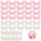 NHPY 40 Stück Engelsflügel Klein Pailletten Flügel Patches Patches kleine Engelsflügel Flicken Aufbügeln Glitzernde Engelsflügel Mini flügel Für Ornamente Stoff für Kleidungsstück (weiß, pink)