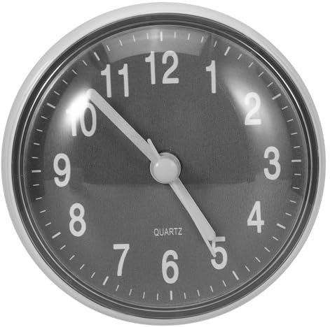Kinberry Reloj de baño, Despertador de baño fijado con Ventosa Accesorios, Reloj de Ducha Impermeable, silencioso, para Dormitorio, Baño, Cocina