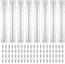 PATIKIL 8x1.2 Inch Piano Hinge,8 Pcs 304 Stainless Steel Continuous Hinge with Holes for Piano Gate Door Wooden Storage Box Cabinet Boat,Silver