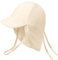heekpek Sonnenhut Kinder Baby Hut UV Schutz UPF 50 Sonnenschutz Kleinkind Mädchen Jungen Sommermütze Schirmmütze Strand Mütze Mit Verstellbarer Kinnriemen und Halsklappen, Cremeweiß, 0-6 Monate