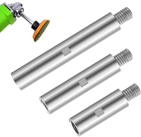 LINTRA M14 Winkelschleifer Verlängerung, 3 Stück Aluminiumlegierung Poliermaschine Verlängerung, 75mm/100mm/140mm Winkelschleifer Verlängerungsstange, für Haushalte Kfz Werkstätten