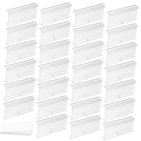 LAPYAPPE 50stücke Preisdisplay Für Supermärkte Transparente Etikettenhalter Für Regale Wiederverwendbare Preisschilder Für Einzelhandel Und Gastronomie Inkl Einsteckclips