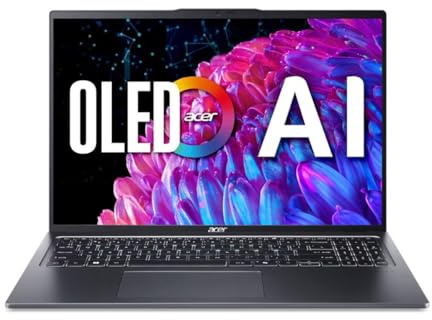 acer Swift Go 16 SFG16-72-5844 Ordinateur portable Intel Evo AI, écran OLED WQXGA+ (3200 x 2000) Processeur Intel Core Ultra 5 125H 512 Go SSD Windows 11 Home