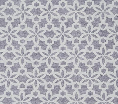 Tela Loneta por Metro – 280 cm de Ancho – Varias medidas (0,5m/1m/3m) y diseños – Ideal para Tapicería, Cojines, Manualidades y Decoración (Stella gris, 100cm x 280cm)