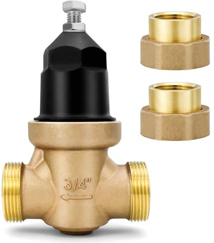 NR3XLDU 3/4 NR3XL Water Pressure Reducing Valve With Double Union FNPT Connection, Water Savings And Energy Savings, Primarily Used In Residential Settings And Public Entrances
