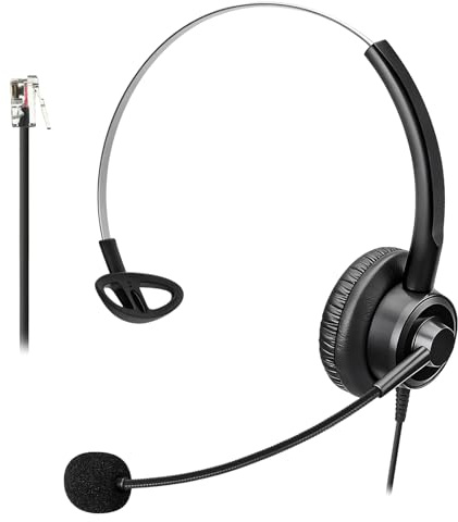 Callez RJ9 Polycom Phone Headset with Noise Cancelling Microphone | Office Telephone Headset, Works with Polycom VVX250 VVX310 VVX311 VVX350 VVX401 VVX410 VVX411 VVX450 VVX500 Landline Phones