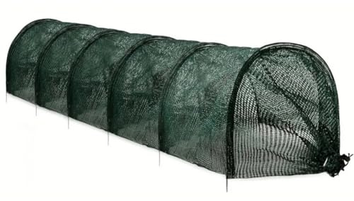 Whychstore Serre tunnel de jardin, cadre en métal de 3 m, protection des plantes avec ventilation, 300 x 45 x 45 cm, couverture portable pour légumes