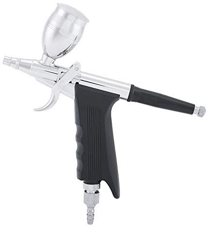 Multi-Purpose Airbrush, Metal Spray Guns Paint Airbrush Kit for Nail Art Tattoo Body Paint Cake Decoration, Feed Double Action Trigger Controlled Airbrush with Nozzle Mini