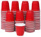 Zcaukya 120ct 2oz Mini Disposable Shot Cups, Small Red Plastic Party Cups for Parties, Games & Events
