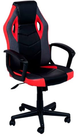 Regalos Miguel - Silla Gaming Gunfire roja y Negra - Máxima Ergonomía - Ideal para sesiones de Gaming