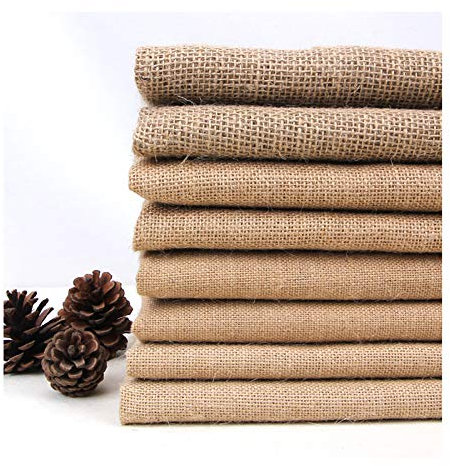 Natürlicher Leinenstoff, Jute, Jute, Vintage, 150 cm breit (Meterware)
