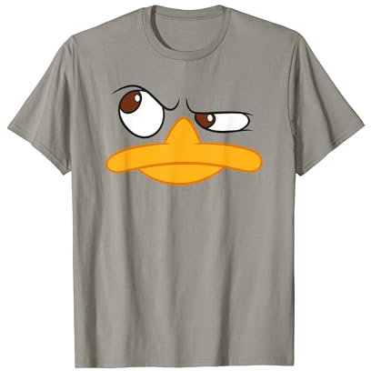 Disney Phineas und Ferb Perry Platypus Big Face Outline T-Shirt