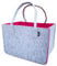 camolo Filztasche Große Einkaufstasche 40x27x27cm Aufbewahrungstasche Kaminholztasche Filz Tasche Shopping-Bag Mit Tragegriff (UNI PINK)