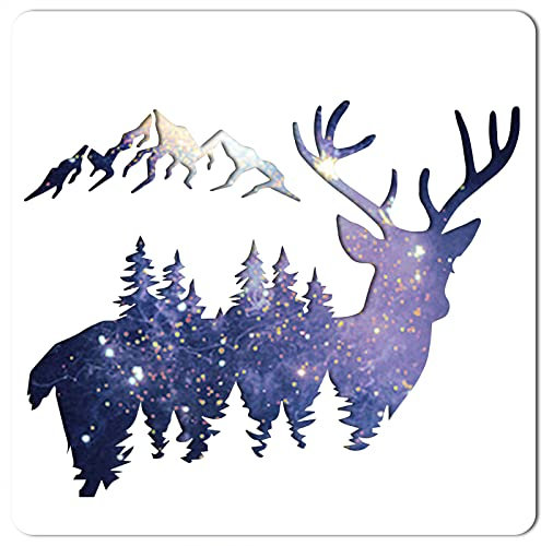 GORGECRAFT Sika Deer Schablone Vorlage 11.8x11.8 Zoll Elch Kunststoff Zeichnung Zeichen Für Malerei Auf Holz Wand Boden Leinwand Scrapbook Karte DIY Kunsthandwerk