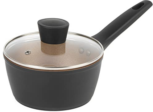 Russell Hobbs RH02135BEU7 Opulence Kochtopf, 16cm, 1.5 L, stieltopf mit deckel, Stielkasserolle, Stieltopf mit 7x harter Antihaftbeschichtung, kasserolle induktion pfanne, Spülmaschinenfest saucepan