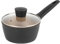 Russell Hobbs RH02135BEU7 Saucepan with Lid, 7 X Tougher Non-Stick Induction Suitable Cooking Pot, Dishwasher & Metal Utensil Safe, PFOA-Free, Opulence Collection, Gold/Black, 16 cm