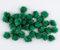 50 pompons zum basteln glitzer glitter grün in 25mm klein bastel zubehör pom pom bunt kugeln ponpons deko pompom plüsch