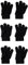 NAME IT Unisex Nknmagic Gloves 3p Noos Handschuhe, Black/Pack:3 PACK WITH ALL BLACK, 7 EU