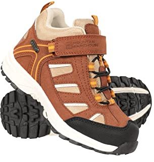 Mountain Warehouse Drift Junior Kids Boots - Waterproof Rain Shoes, Durable & Breathable, Boys & Girls - Walking, Hiking & Outdoors Brown Kids Shoe Size 11