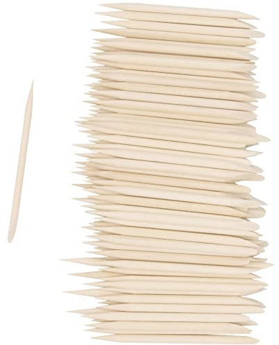 100 Cuticle Pusher Orange Sticks for Nails, Cuticle Sticks for Nails Manicure Nail Sticks for Pedicure and Nail Art