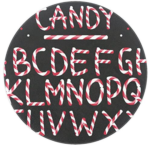 Teppiche für Schlafzimmer, luxuriöser weicher und Dicker Rutschfester Teppich für Babyzimmer, Kinderzimmer, moderner Dekorteppich,Candy Letters Weihnachten