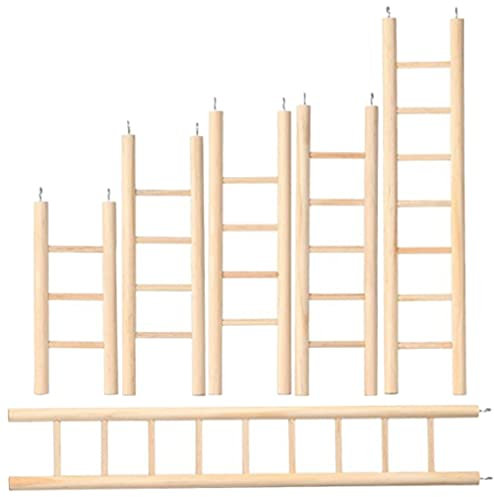 PATKAW 6st Hamster-kletterleiter Vogel Hängt Vogelkäfige Zubehör Vogelleitern Kleintierspielzeug Sittich Spielplatz Kauspielzeug Für Haustiervögel Hölzern Langen Hamsterbedarf