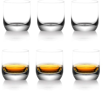 LEMONSODA Crystal Double Rock Old Fashioned Bicchieri - Set di 6 (395 ml)