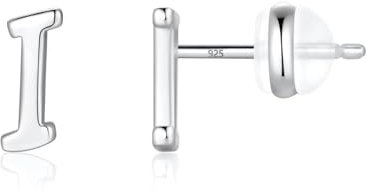 TINGN Ohrstecker Ohrringe Silber 925 Mädchen Kinder, I Buchstaben Medizinische Ohrstecker Silber Ohrschmuck für Kleine Mädchen Tochter Kinder Muttertag Geburtstag Geschenke für Frauen Herren