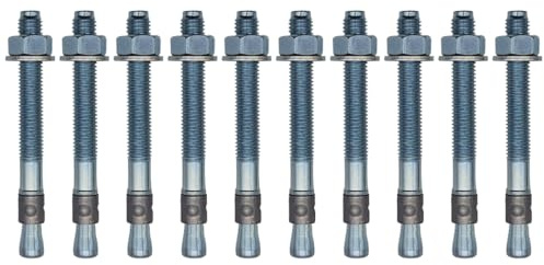 10x Remstaler BOLZENANKER | Stahl verzinkt | M6 M8 M10 M12 M16 M20 | made in GERMANY | Stahlanker | Keilanker | Betondübel | Spreizanker | Hülsenanker (10x125)