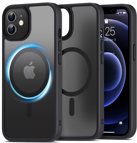 Mootobo Magnetic iPhone 12/12 Pro Case (6.1) - MagSafe Compatible, Military-Grade Protection, Ultra-Thin Matte Non-Slip Design - Black