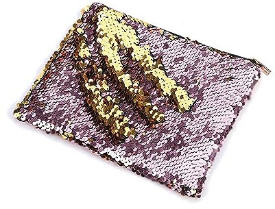 NIXNUT Federmäppchen mit Pailletten, großes Fassungsvermögen, mit Glitzer, Büro-Organizer, Aufbewahrung, Make-up-Tasche für Studenten und Mädchen, B, 20*16*1 cm, Modern