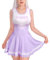 LittleForBig Combinaison sans manches pour femme - Douce et soyeuse - Mini robe moulante, Violet, M