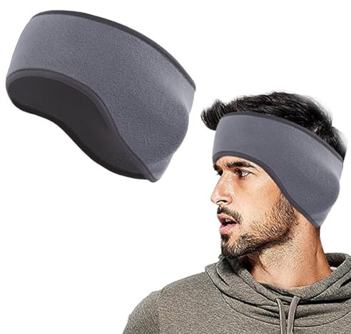 KXUSW Bandeau Chaud d'Hiver-Protege Oreille-Cache Oreille Homme-Cache Oreille Femme-Convient Pour La Course En Plein Air, Le Vélo, Le Ski（Gris）