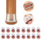 YdseozOA 16 Pcs Round Chair Leg Caps, Protective Caps for Chair Legs, Transparent Silicone Chair Legs Protective Cover, Felt Chair Legs for Chair, Chair Glides for Hardwood Floors- Diameter 20-29 mm
