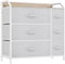 YITAHOME Kommode, 6 Stoffschubladen mit Griffen, Aufbewahrungsschrank, Schubladenschrank, Schrank, Metallgestell, stoffkommode für Schlafzimmer, für Wohnzimmer, Flur, Büro, Hellgrau