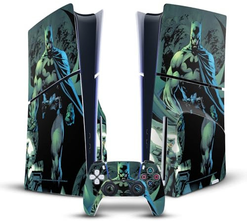 Head Case Designs Offizielle Batman DC Comics Hush Kostüm Logos Und Comicheft Vinyl Haut Gaming Aufkleber kompatibel mit Sony PlayStation 5 PS5 Slim Disc Edition Console & DualSense Controller