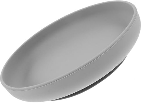 Spill Scoop Plate with Suction Base for Elderly Disabled Self-Feeding Dinnerware Ergonomic Anti-spillage Tray for Independent Eating Portable Suction Cup Plate