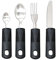 Yisanba Easy Grip Cutlery Set - 4 Pcs Non-Slip Adaptive Utensils for Limited Dexterity, Arthritis & Parkinson's, Stainless Steel (Spoon, Fork, Knife)
