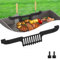 Fetttor-Spatelhalter für Blackstone-Grillplatte, 30 cm, Eisen, Metall, Farbe, Fettfang, Grill, Lebensmittelnetz, Block, Haltegestell, Grillzubehör für Blackstone (schwarz)