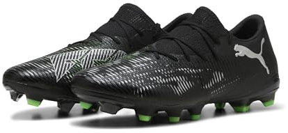 PUMA Unisex Future 8 Match Low FG/AG Fussballschuh, Black Silver-Fluo Green, 48 EU
