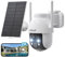 ieGeek 3MP Camara Vigilancia WiFi Exterior Solar con Bateria Sin Cables, Camara Vigilancia Exterior Solar Visión Nocturna Color, PTZ 360° App Remoto, Humana Detección, IP65, Voz Bidireccional
