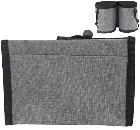 Biniveil Luggage Cup Holder | Oxford Cloth Storage Organizer, Suitcase Cup Holder, Luggage Drink Holder, Grey