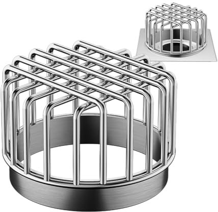Gkumgwo Couvercle d'évacuation de sol en acier inoxydable | Couvercle de filtre d'égout anti-blocage pour jardin, baignoire, balcon